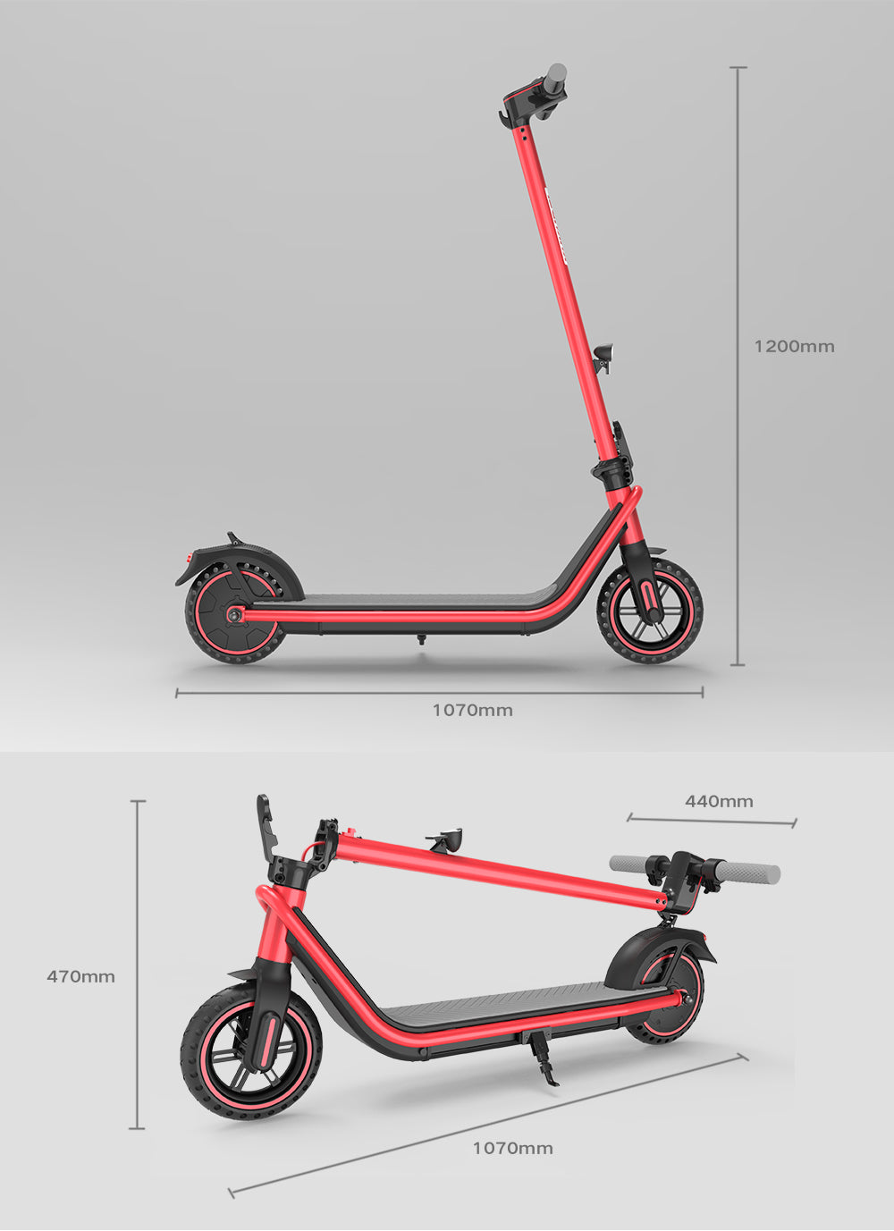 Trottinette électrique adulte jeune Rouge E-Scooter Pliable 23KM/H Moteur  250W